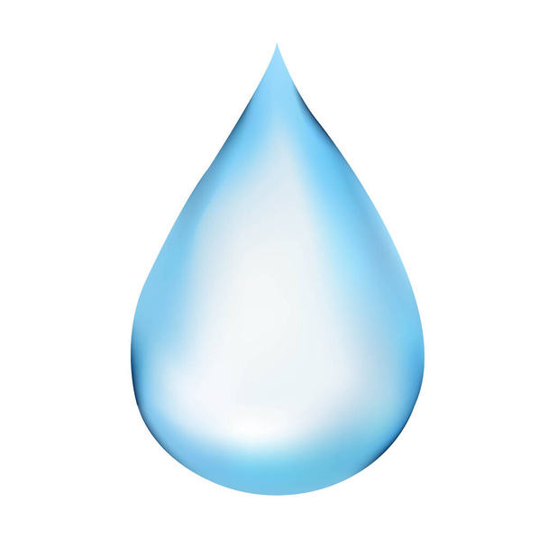 Blur Water Drop Isolated White Background - Wektor, obraz
