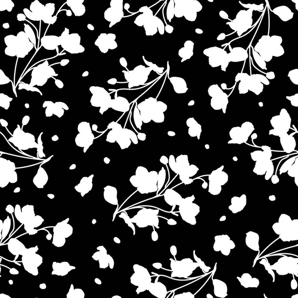 Anemone flowers seamless pattern. Stock vector illustration eps10 - Vector, Image