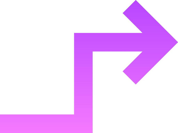 Direction Arrow UI Sign Design glyph gradient - Vector, Image