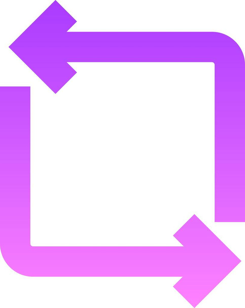 Direction Arrow UI Sign Design glyph gradient - Vector, imagen