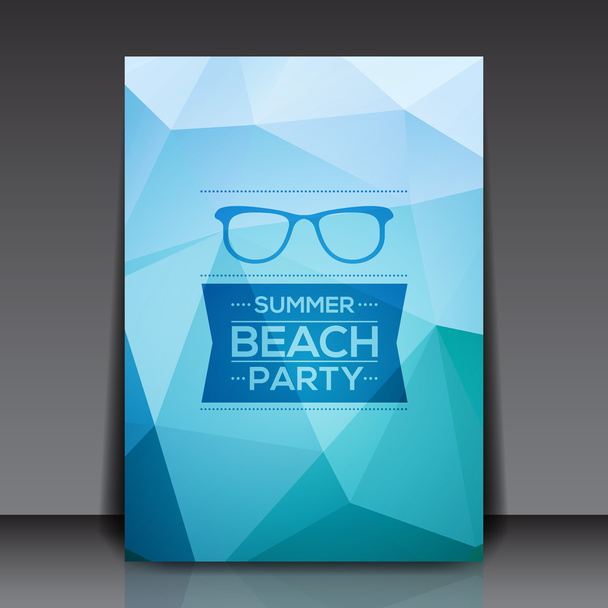 Abstract Summer Party Flyer Template - Vettoriali, immagini