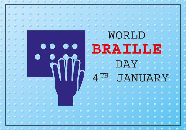 Giornata Mondiale del Braille poster design. - Foto, immagini