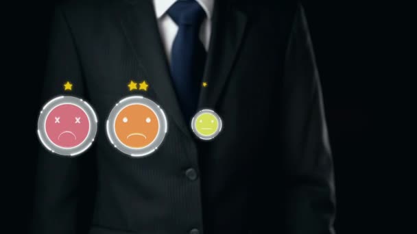 Commentaires des clients données d'enquête de satisfaction pour les entreprises astucieuses - Séquence, vidéo