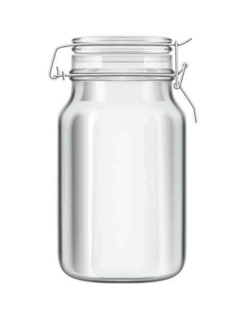 Γυαλί Jar Ρεαλιστική Σύνθεση - Διάνυσμα, εικόνα