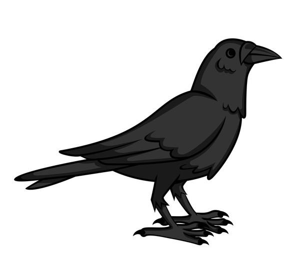 Halloween crow - Διάνυσμα, εικόνα