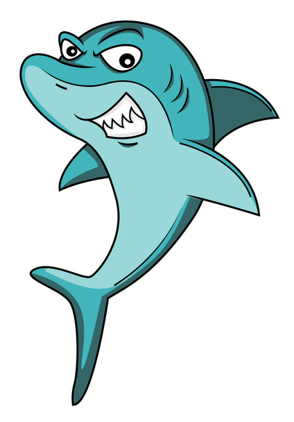 Shark cartoon - Vektor, Bild