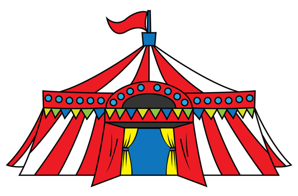Cirkuszi sátor - Vektor, kép