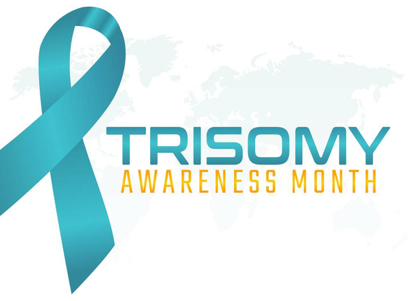 vector graphic of trisomy awareness month good for trisomy awareness month celebration. flat design. flyer design.flat illustration. - Vector, Image