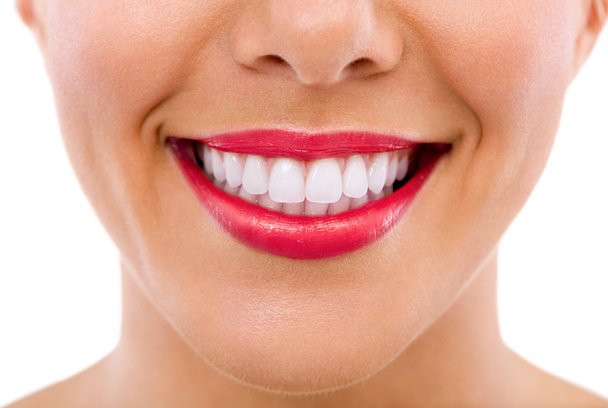 Healthy female teeth and smile - Fotoğraf, Görsel