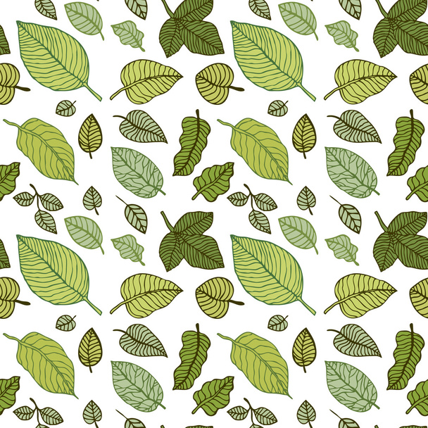 Leaves. Seamless vector background. - Вектор,изображение