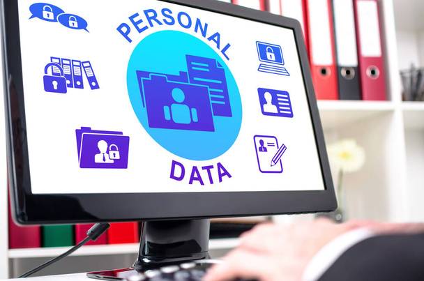 Personal data concept shown on a computer screen - Photo, Image
