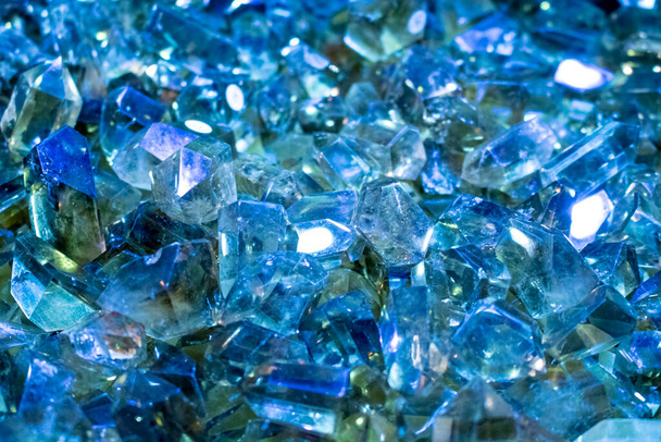 Quartz stone crystals on polished slab - Photo, Image