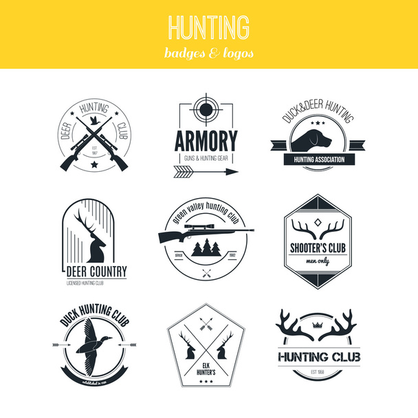 Hunting Logos - Διάνυσμα, εικόνα