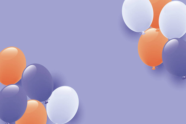 Neutrale kleur ballon illustratie achtergrond - Vector, afbeelding