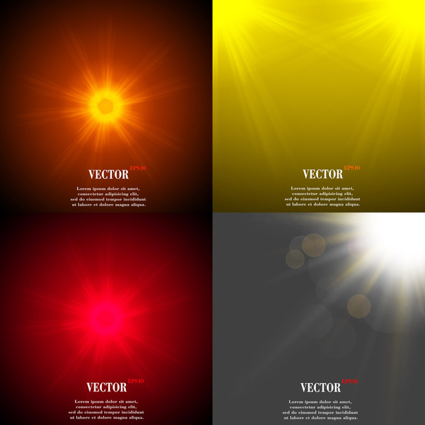 La luz del sol de verano estalló. Si te gusta el sol de verano caliente y brillante, que es el fondo con espacio para su mensaje. EPS10. Vector
 - Vector, Imagen
