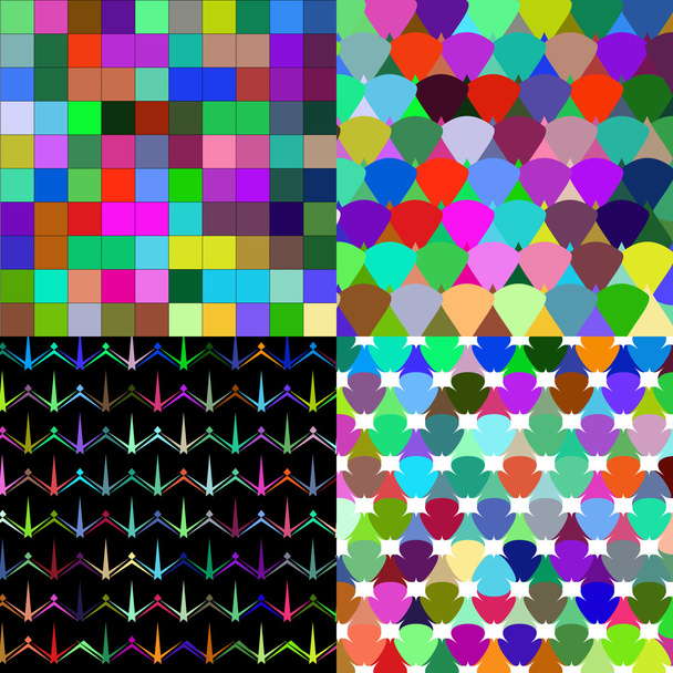 sada barevné abstraktní Rainbow dlaždice mozaika malba geometrické palety vzorek pozadí. vektor - Vektor, obrázek