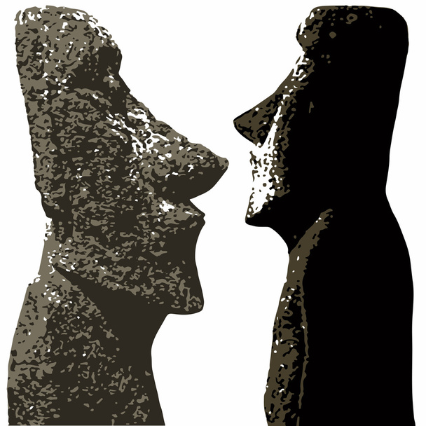 Easter Island Heads - Vector, Image