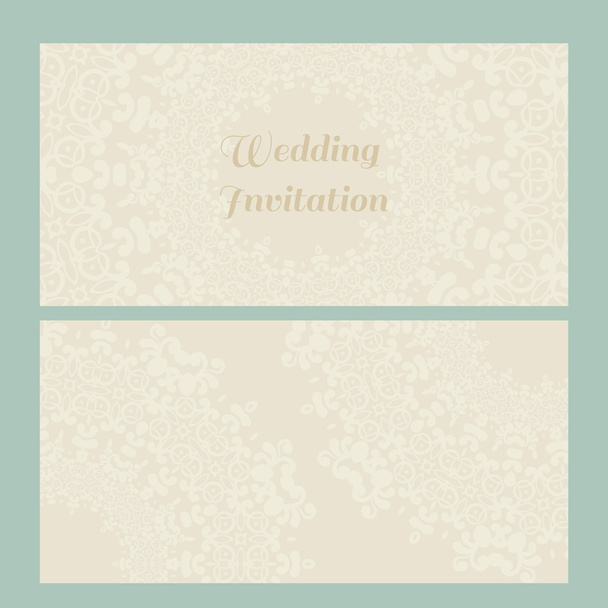 Lace card in Victorian style - Vector, Imagen