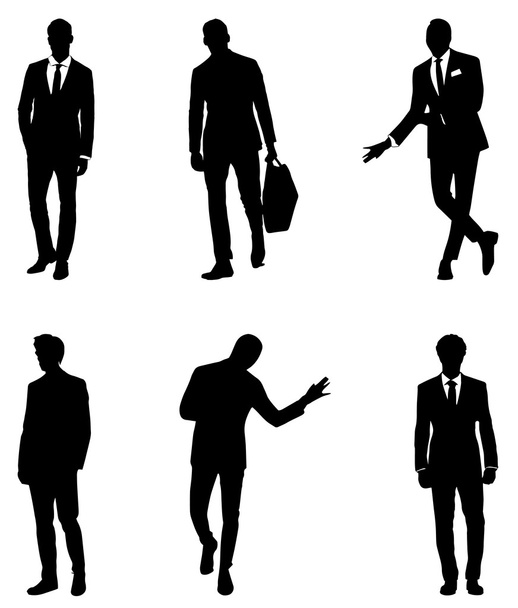 Set of vector silhouette  business PEOPLE - Vector, Image