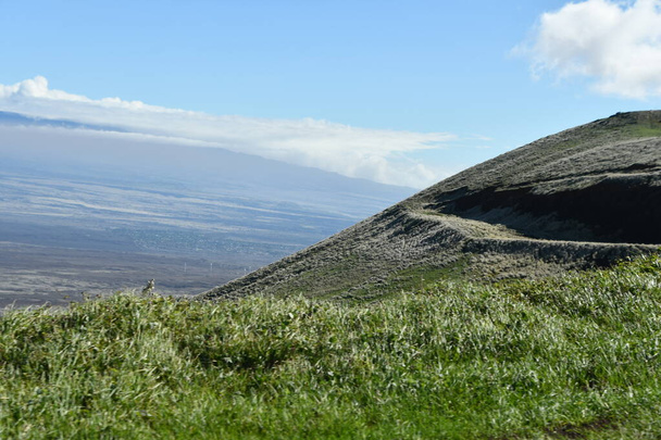 Rijden op Kohala Mountain Road bij Hawi op het Big Island in Hawaii - Foto, afbeelding