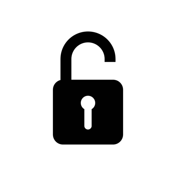Icône cadenas. Verrouillez icône noire. Le symbole de sécurité. Illustration vectorielle isolée sur fond blanc. SPE 10 - Vecteur, image