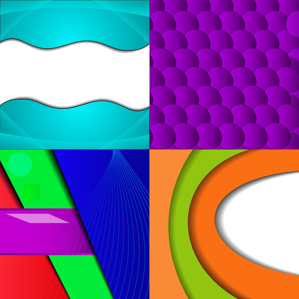 Set of bright abstract backgrounds. Design eps 10. Vector - Vector, Image