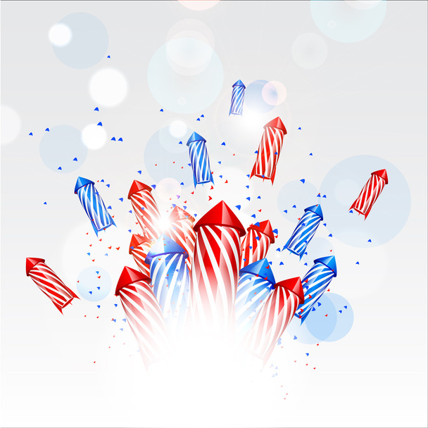 Design Neujahr Hintergrund mit Feuerwerk - Vektor, Bild