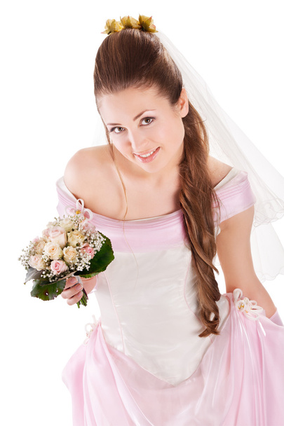 Beautiful woman dressed as a bride - Foto, Imagem