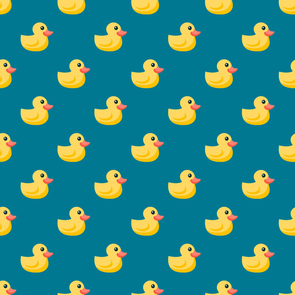 Seamless pattern with rubber ducks - Vektor, obrázek