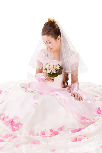 mooie vrouw gekleed als een bruid - Foto, afbeelding