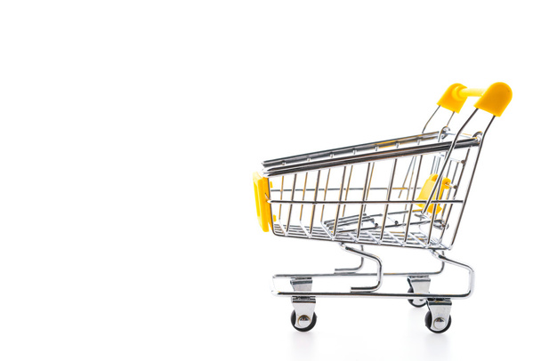 Shopping cart isolated on white background - Foto, afbeelding