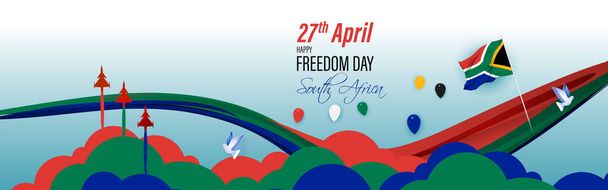 Εικονογράφηση διάνυσμα της Νότιας Αφρικής Ημέρα Ελευθερίας - Διάνυσμα, εικόνα