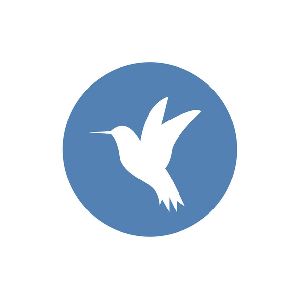 Hummingbird icon. Flat vector illustration on white background. - Vektor, kép
