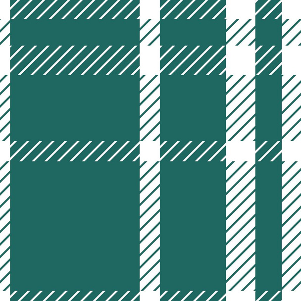 Motif vectoriel plaid sans couture en vert et blanc pour la St Patrick. Imprimer Texture, Buffalo tartan dessiné à la main. Dessins pour textiles, tissus, papier d'emballage, emballages, scrapbooking. - Vecteur, image