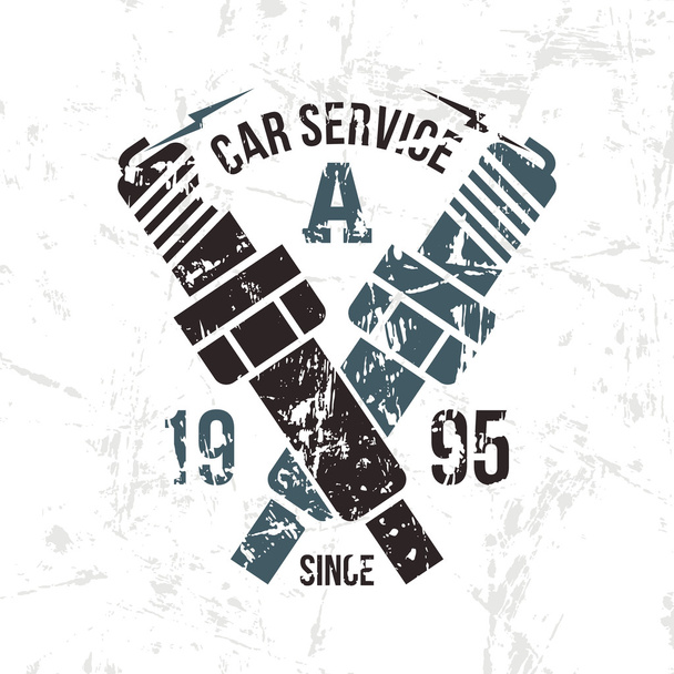 Auto-Service-Emblem - Vektor, Bild