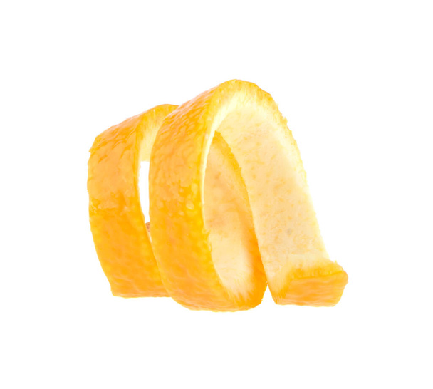 turuncu deri sarmalı beyaz arkaplanda izole edildi - Fotoğraf, Görsel