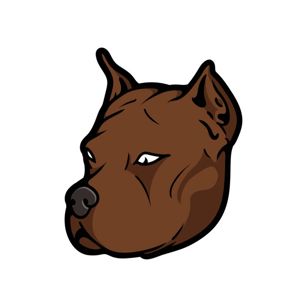Pitbull hoofd mascotte logo, Vector illustratie eps.10 - Vector, afbeelding
