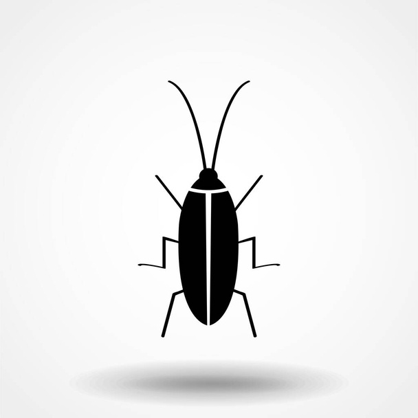 Cockroach glyph icon. Silhouette symbol. Negative space. Vector isolated illustration - Вектор,изображение