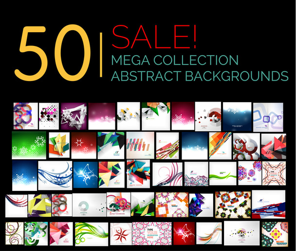 Large mega set of abstract backgrounds, sale - Vector, Image