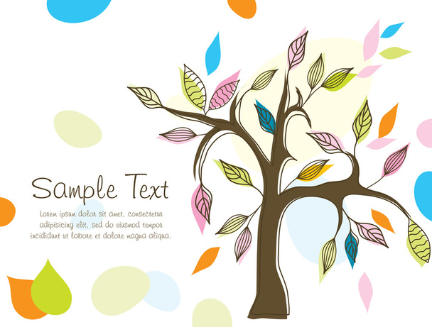 Tree abstract background, vector - Vector, Image