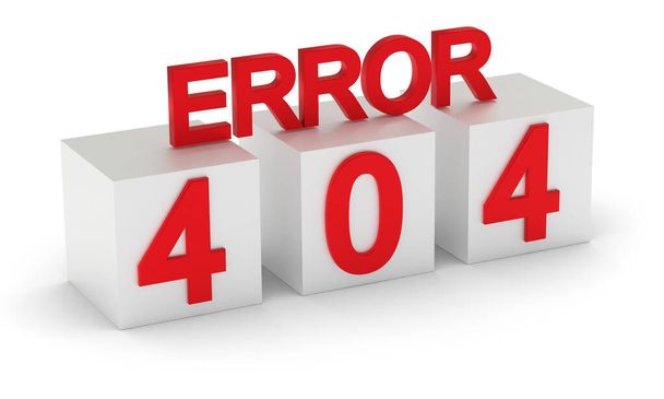 Error 404 - www web page not found. 3d rendering - 写真・画像