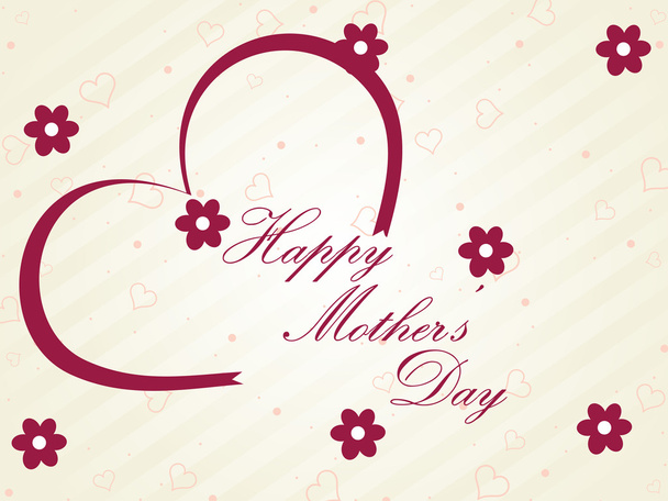 greeting card for happy mother's day - Vector, afbeelding
