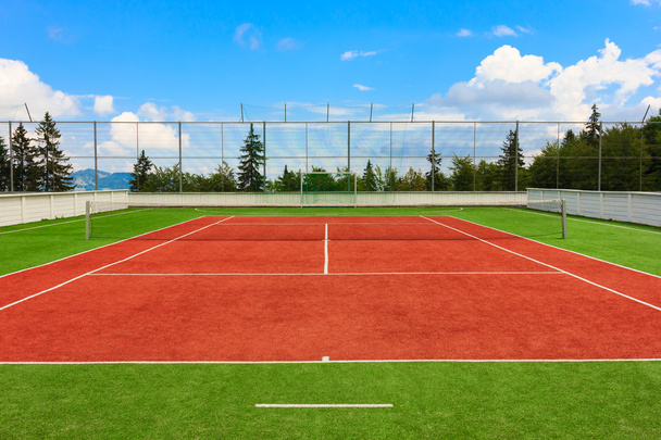 Synthetic outdoor tennis court  - Photo, Image