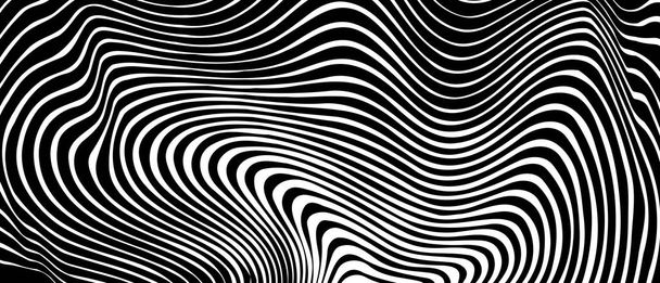Σύγχρονες αφηρημένες κυματικές γραμμές σε μαύρο φόντο. Διάνυσμα EPS 10 - Διάνυσμα, εικόνα