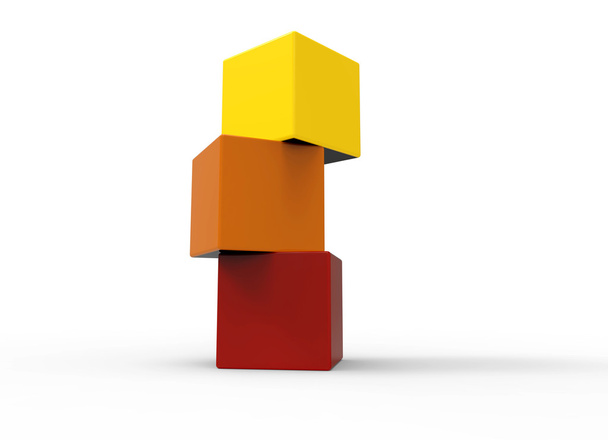 3d cube blocks - Zdjęcie, obraz
