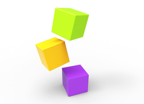 3d cube blocks - Zdjęcie, obraz