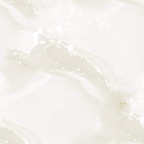 Gold Water Color Grunge. Alcohol Ink Background. White Oriental Background. Bright Alcohol Ink Grunge. Light Elegant Pattern. Foil Glitter Background. Gold Ink Paint. Gold Light Seamless Painting. - Fotó, kép