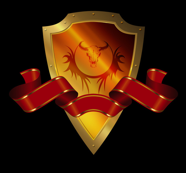 Gold medieval shield. - Foto, immagini