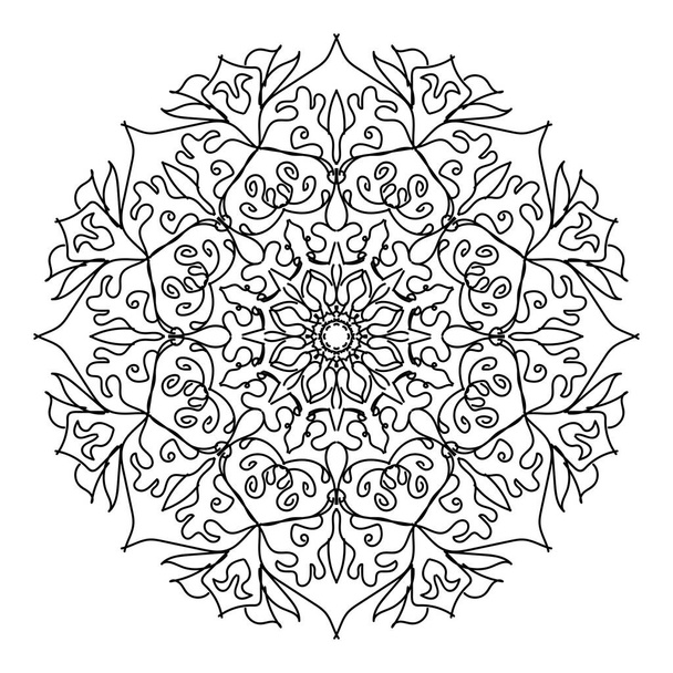 Circular pattern mandala art decoration elements - Vector, Image