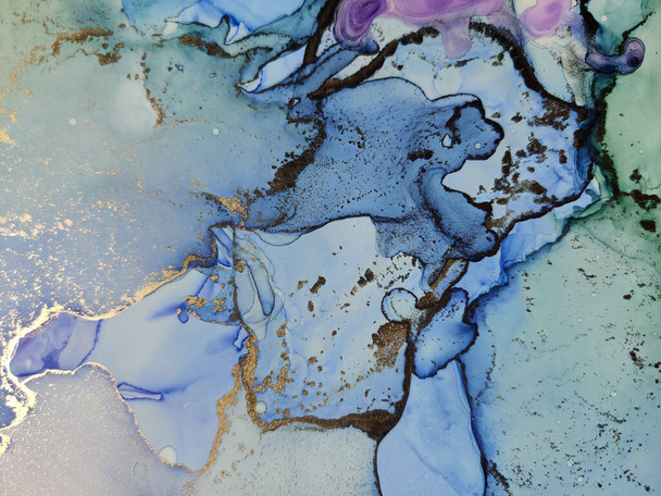 Blue Alcohol Ink Marble. Green Oil Paint. Shiny Alcohol Ink Background. Luxury Water Color Marble. Pink Marble Background. Foil Oriental Watercolor. Geode Elegant Glitter. Modern Abstract Painting. - Fotó, kép